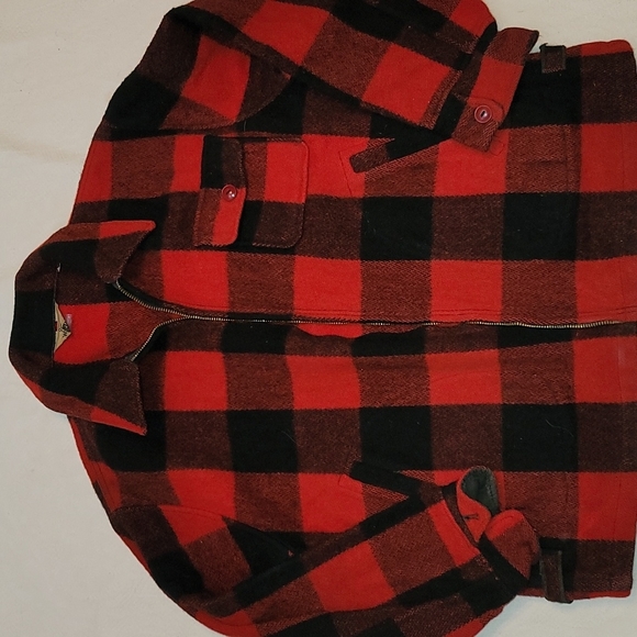 Vintage Woolrich jacket 100% wool red buffalo plaid coat red black checkered - Picture 9 of 9